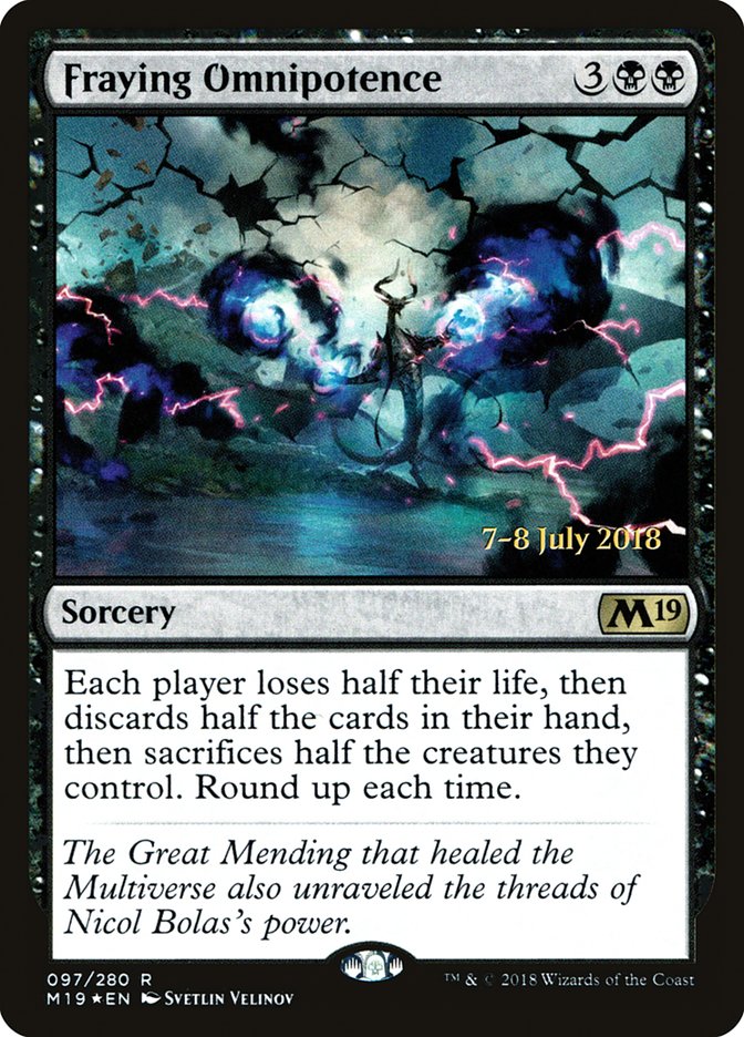 Fraying Omnipotence [Core Set 2019 Prerelease Promos] - The Mythic Store | 24h Order Processing