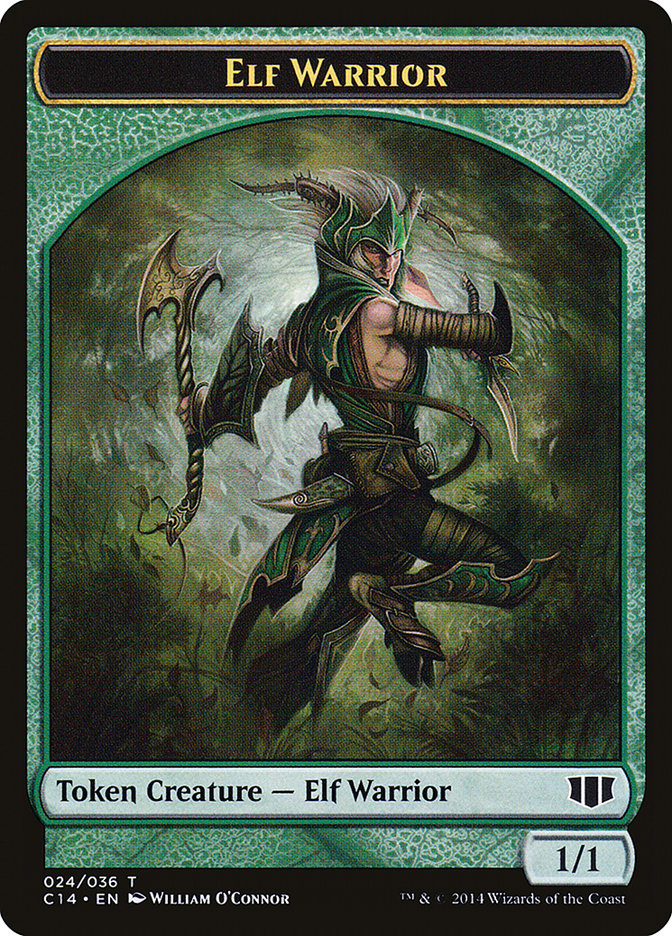 Gargoyle // Elf Warrior Double-Sided Token [Commander 2014 Tokens] - The Mythic Store | 24h Order Processing