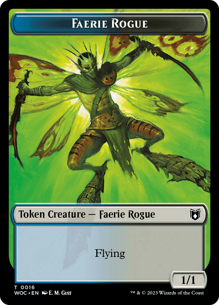 Faerie Rogue // Faerie (0016) Double-Sided Token [Wilds of Eldraine Commander Tokens] - The Mythic Store | 24h Order Processing