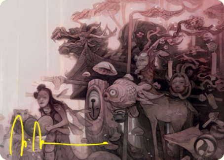 March of Burgeoning Life Art Card (Gold-Stamped Signature) [Kamigawa: Neon Dynasty Art Series] - The Mythic Store | 24h Order Processing