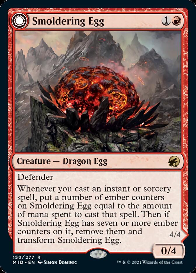 Smoldering Egg // Ashmouth Dragon [Innistrad: Midnight Hunt] - The Mythic Store | 24h Order Processing