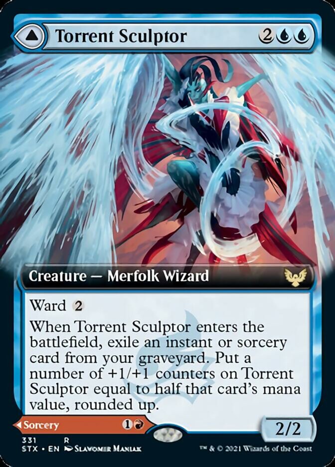 Torrent Sculptor // Flamethrower Sonata (Extended Art) [Strixhaven: School of Mages] - The Mythic Store | 24h Order Processing