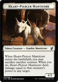 Heart-Piercer Manticore // Dragon Double-Sided Token [Commander 2019 Tokens] - The Mythic Store | 24h Order Processing