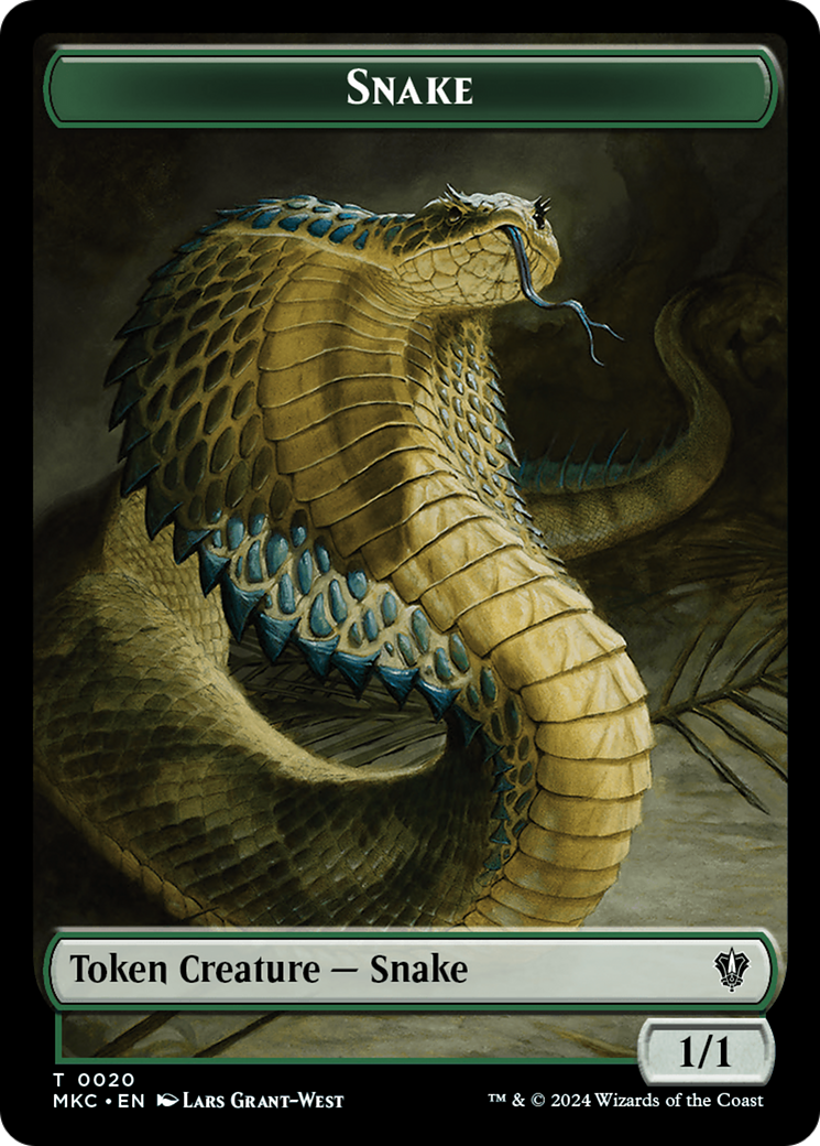 Snake // Morph Double-Sided Token [Murders at Karlov Manor Commander Tokens] - The Mythic Store | 24h Order Processing
