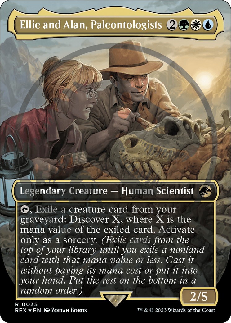 Ellie and Alan, Paleontologists (Emblem) (Borderless) [Jurassic World Collection Tokens] - The Mythic Store | 24h Order Processing