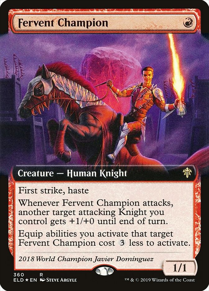 Fervent Champion (Extended Art) [Throne of Eldraine] - The Mythic Store | 24h Order Processing