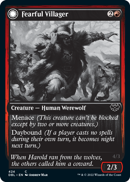 Fearful Villager // Fearsome Werewolf [Innistrad: Double Feature] - The Mythic Store | 24h Order Processing