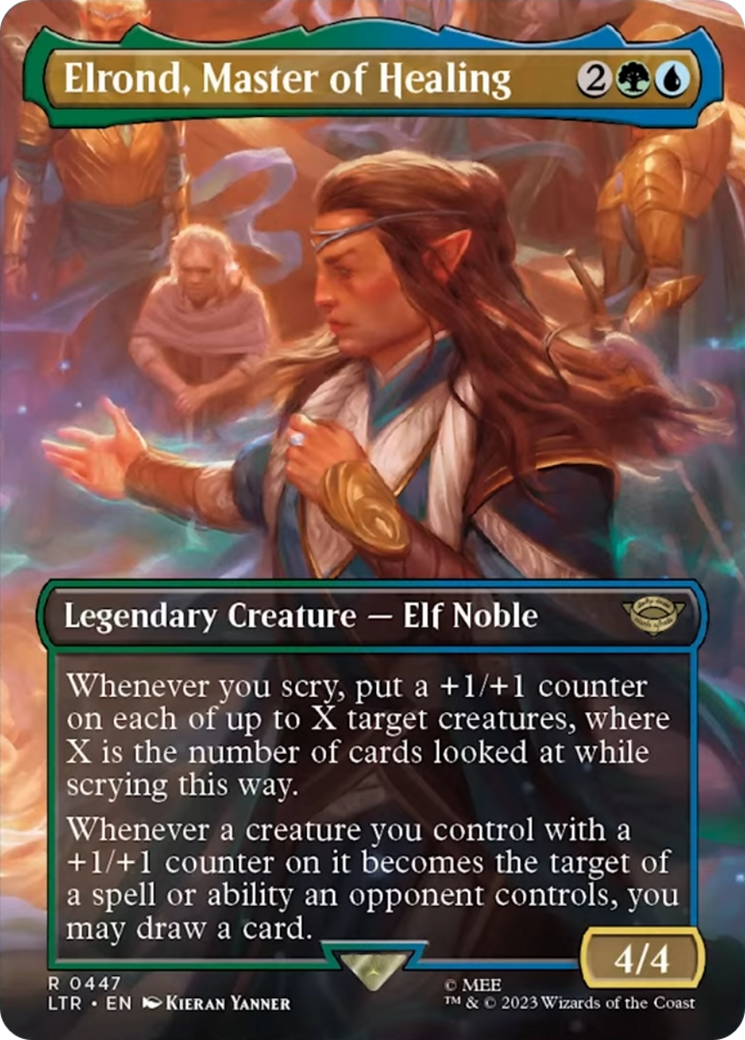 Elrond, Master of Healing (Borderless Alternate Art) [The Lord of the Rings: Tales of Middle-Earth] - The Mythic Store | 24h Order Processing