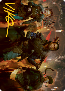 Candlelit Cavalry Art Card (Gold-Stamped Signature) [Innistrad: Midnight Hunt Art Series] - The Mythic Store | 24h Order Processing