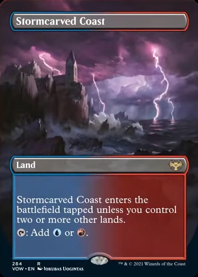 Stormcarved Coast (Borderless Alternate Art) [Innistrad: Crimson Vow] - The Mythic Store | 24h Order Processing