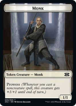 Wrenn and Six Emblem // Monk Double-Sided Token [Double Masters 2022 Tokens] - The Mythic Store | 24h Order Processing