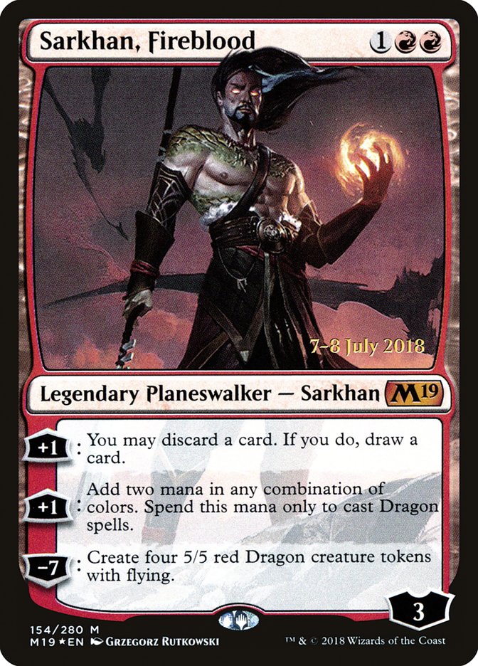 Sarkhan, Fireblood [Core Set 2019 Prerelease Promos] - The Mythic Store | 24h Order Processing