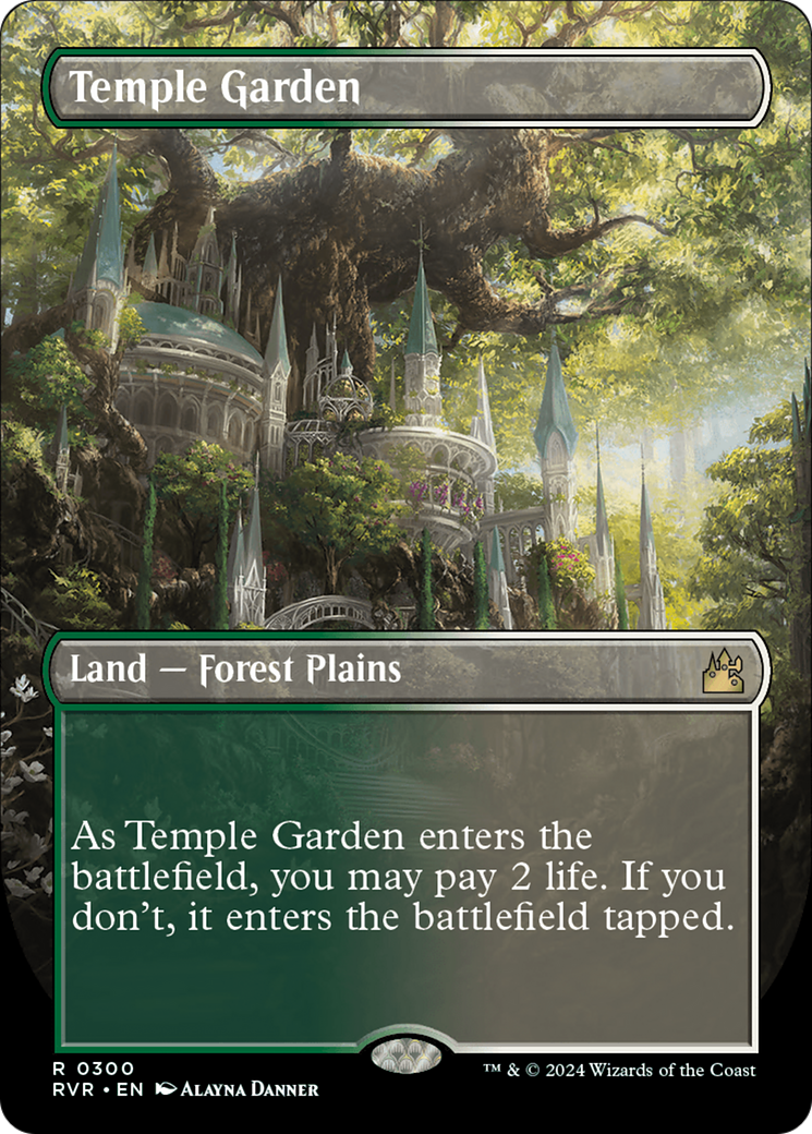 Temple Garden (Borderless) [Ravnica Remastered] - The Mythic Store | 24h Order Processing