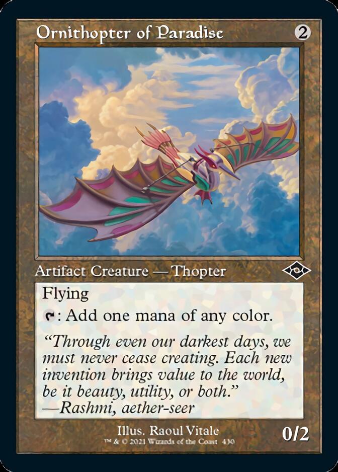 Ornithopter of Paradise (Retro Foil Etched) [Modern Horizons 2] - The Mythic Store | 24h Order Processing