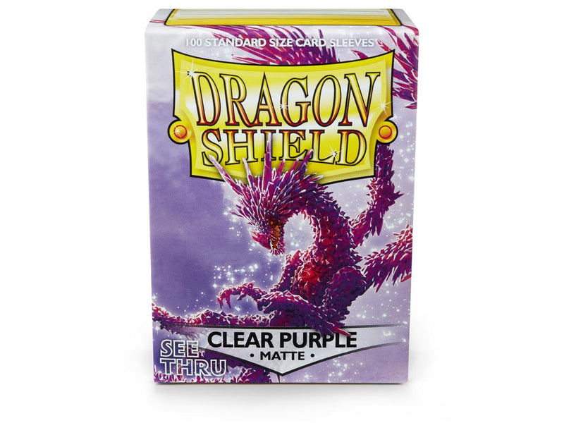 Dragon Shield Matte Sleeve - Clear Purple ‘Racan’ 100ct - The Mythic Store | 24h Order Processing