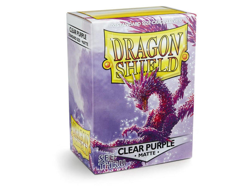 Dragon Shield Matte Sleeve - Clear Purple ‘Racan’ 100ct - The Mythic Store | 24h Order Processing