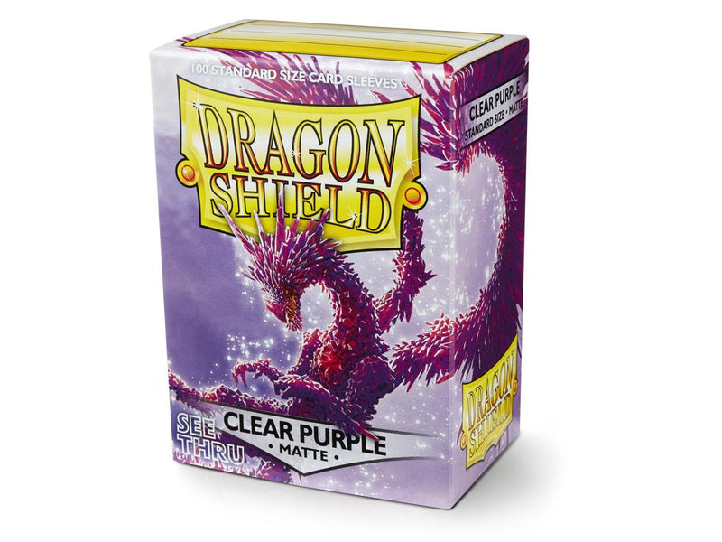 Dragon Shield Matte Sleeve - Clear Purple 'Racan' 100ct Dragon Shield Matte Sleeve - Clear Purple 'Racan' 100ct