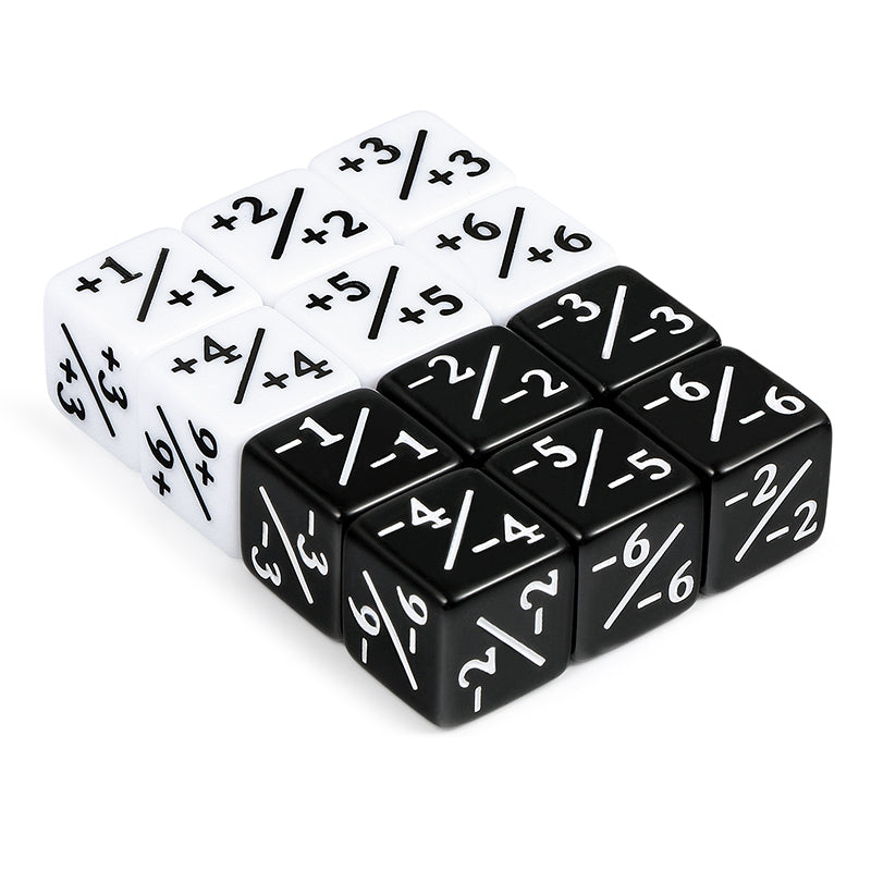 Positive/Negative Dice Counters (12pcs) - The Mythic Store | 24h Order Processing