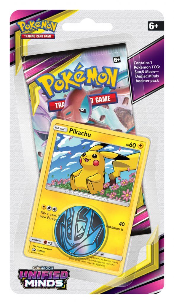 POKÉMON TCG Unified Minds Checklane Blister Pikachu - The Mythic Store | 24h Order Processing