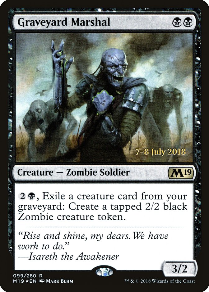 Graveyard Marshal [Core Set 2019 Prerelease Promos] - The Mythic Store | 24h Order Processing