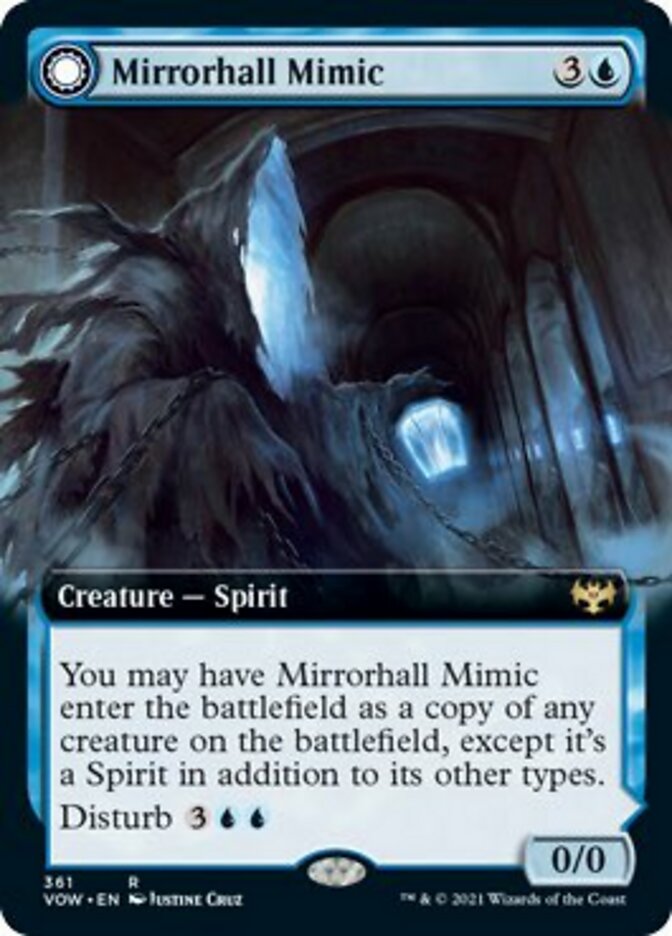 Mirrorhall Mimic // Ghastly Mimicry (Extended Art) [Innistrad: Crimson Vow] - The Mythic Store | 24h Order Processing