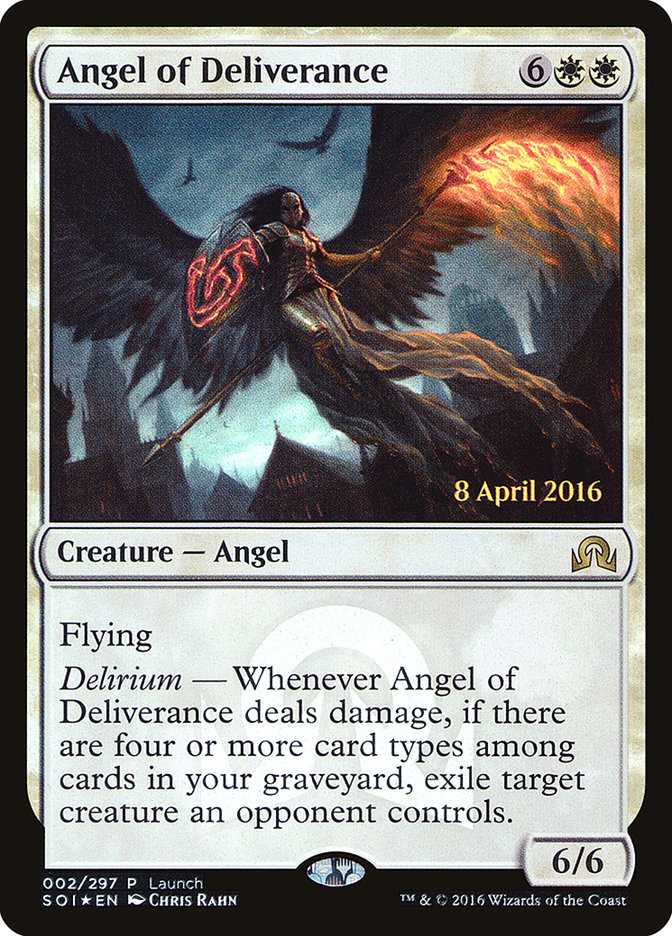 Angel of Deliverance (Launch) [Shadows over Innistrad Promos] - The Mythic Store | 24h Order Processing