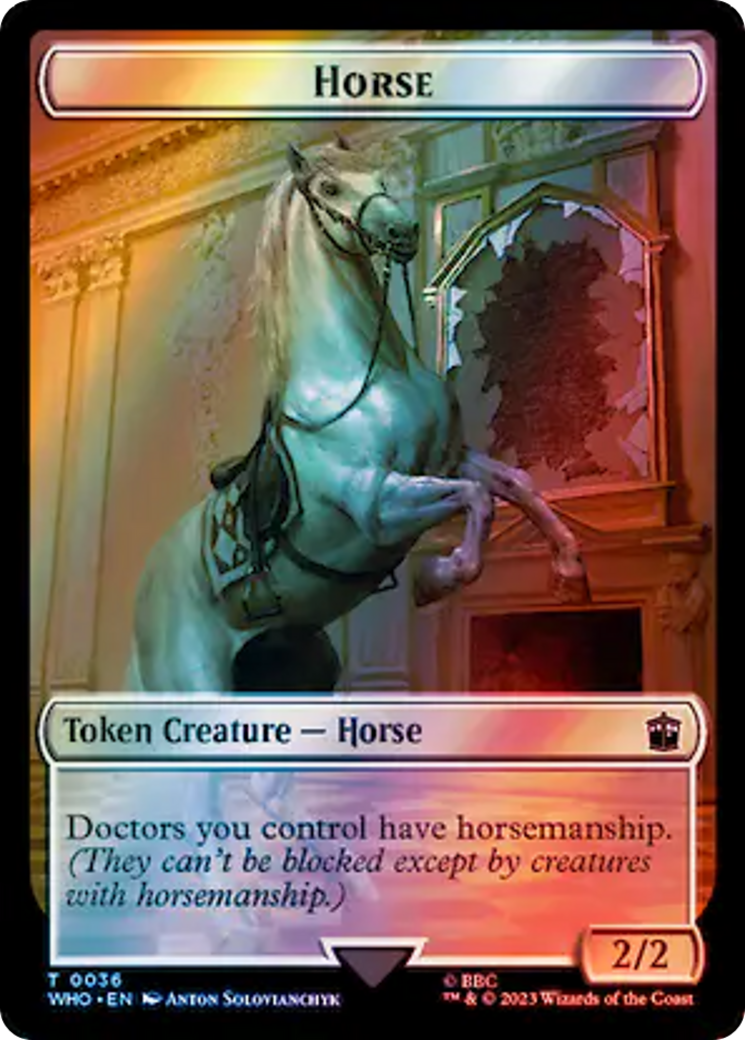 Horse // Food (0057) Double-Sided Token (Surge Foil) [Doctor Who Tokens] - The Mythic Store | 24h Order Processing