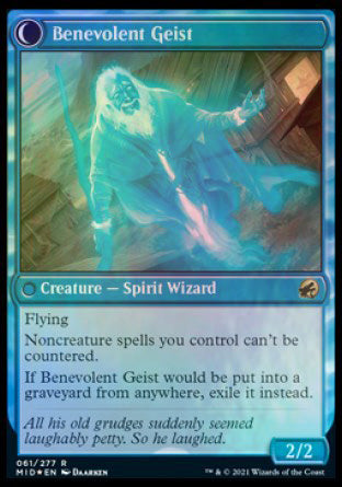 Malevolent Hermit // Benevolent Geist [Innistrad: Midnight Hunt Prerelease Promos] - The Mythic Store | 24h Order Processing