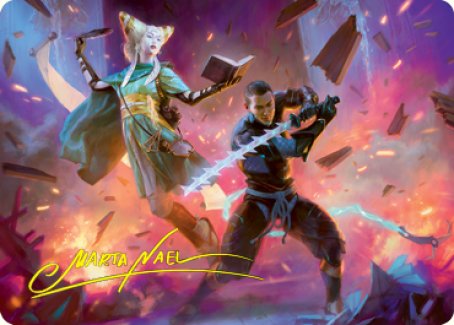 Explosive Entry Art Card (Gold-Stamped Signature) [Kamigawa: Neon Dynasty Art Series] - The Mythic Store | 24h Order Processing