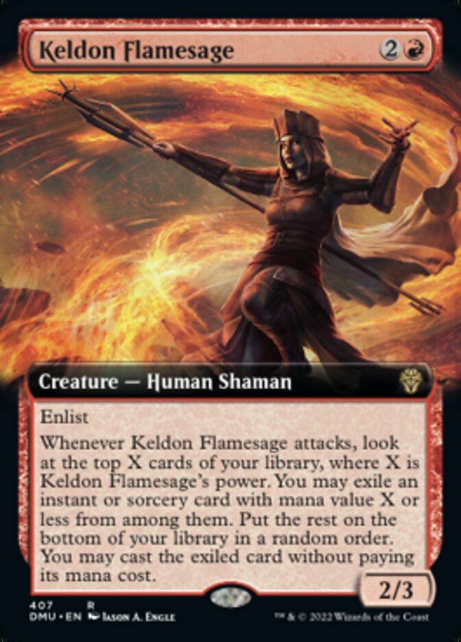 Keldon Flamesage (Extended Art) [Dominaria United] - The Mythic Store | 24h Order Processing