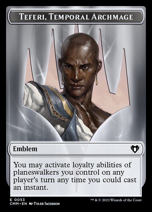 Human Soldier // Emblem - Teferi, Temporal Archmage Double-Sided Token [Commander Masters Tokens] - The Mythic Store | 24h Order Processing