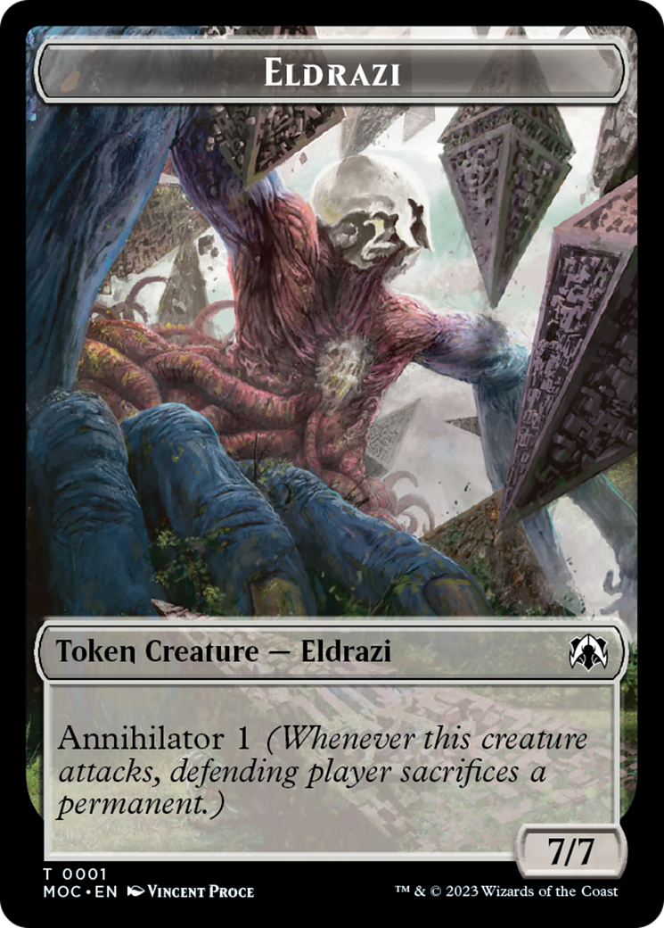 Eldrazi // Angel (4) Double-Sided Token [March of the Machine Commander Tokens] - The Mythic Store | 24h Order Processing