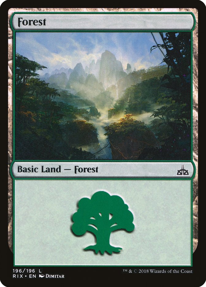 Forest (196) [Rivals of Ixalan] - The Mythic Store | 24h Order Processing