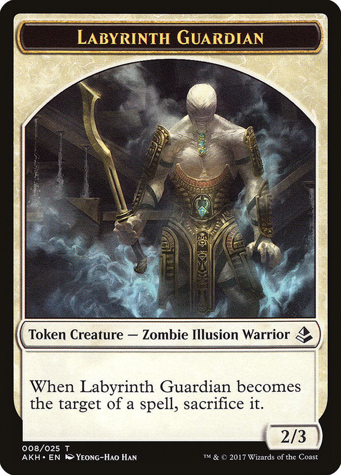 Warrior // Labyrinth Guardian Double-Sided Token [Amonkhet Tokens] - The Mythic Store | 24h Order Processing