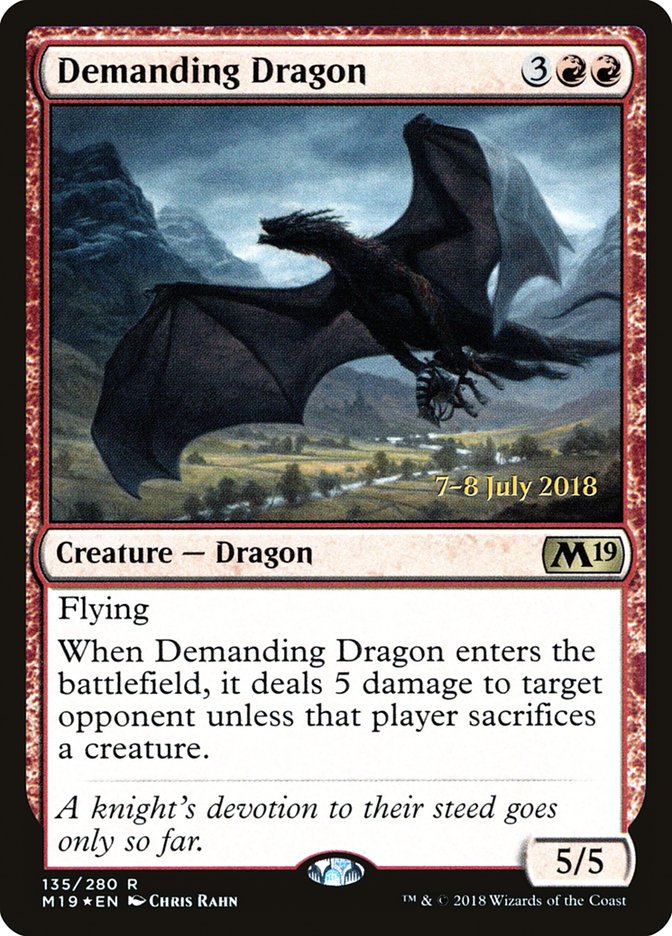 Demanding Dragon [Core Set 2019 Prerelease Promos] - The Mythic Store | 24h Order Processing