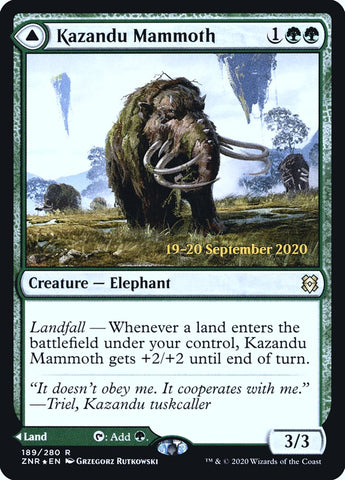 Kazandu Mammoth // Kazandu Valley [Zendikar Rising Prerelease Promos] - The Mythic Store | 24h Order Processing