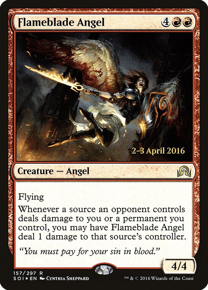 Flameblade Angel [Shadows over Innistrad Prerelease Promos] - The Mythic Store | 24h Order Processing