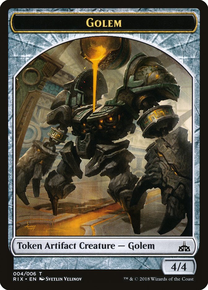 Golem Token [Rivals of Ixalan Tokens] - The Mythic Store | 24h Order Processing