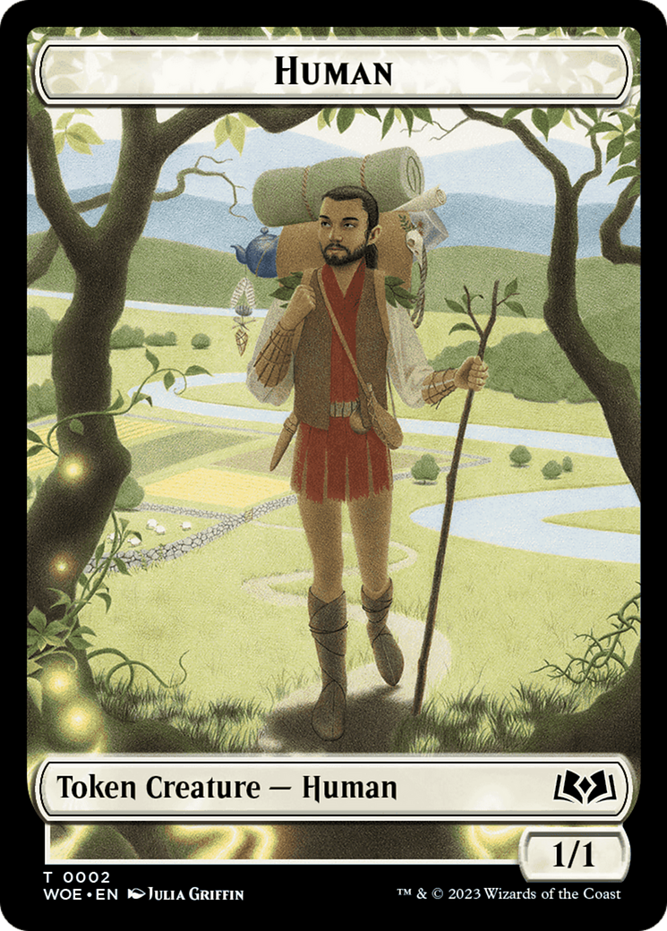 Human // Food (0010) Double-Sided Token [Wilds of Eldraine Tokens] - The Mythic Store | 24h Order Processing