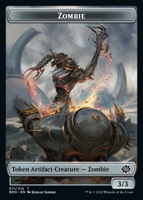 Powerstone // Zombie Double-Sided Token [The Brothers' War Tokens] - The Mythic Store | 24h Order Processing