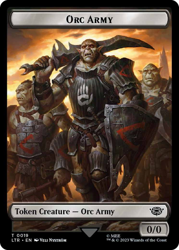 Orc Army (0019) // Food (0022) Double-Sided Token (Surge Foil) [The Lord of the Rings: Tales of Middle-Earth Tokens] - The Mythic Store | 24h Order Processing