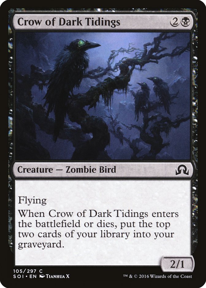 Crow of Dark Tidings [Shadows over Innistrad] - The Mythic Store | 24h Order Processing