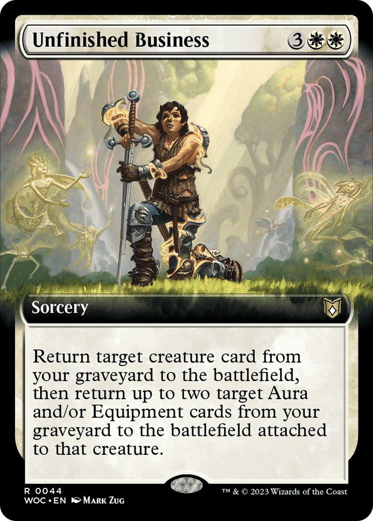 Unfinished Business (Extended Art) [Wilds of Eldraine Commander] - The Mythic Store | 24h Order Processing