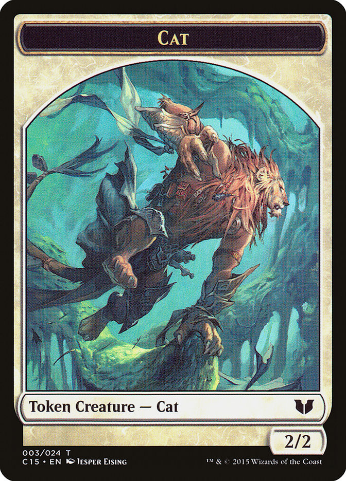 Spirit (023) // Cat Double-Sided Token [Commander 2015 Tokens] - The Mythic Store | 24h Order Processing