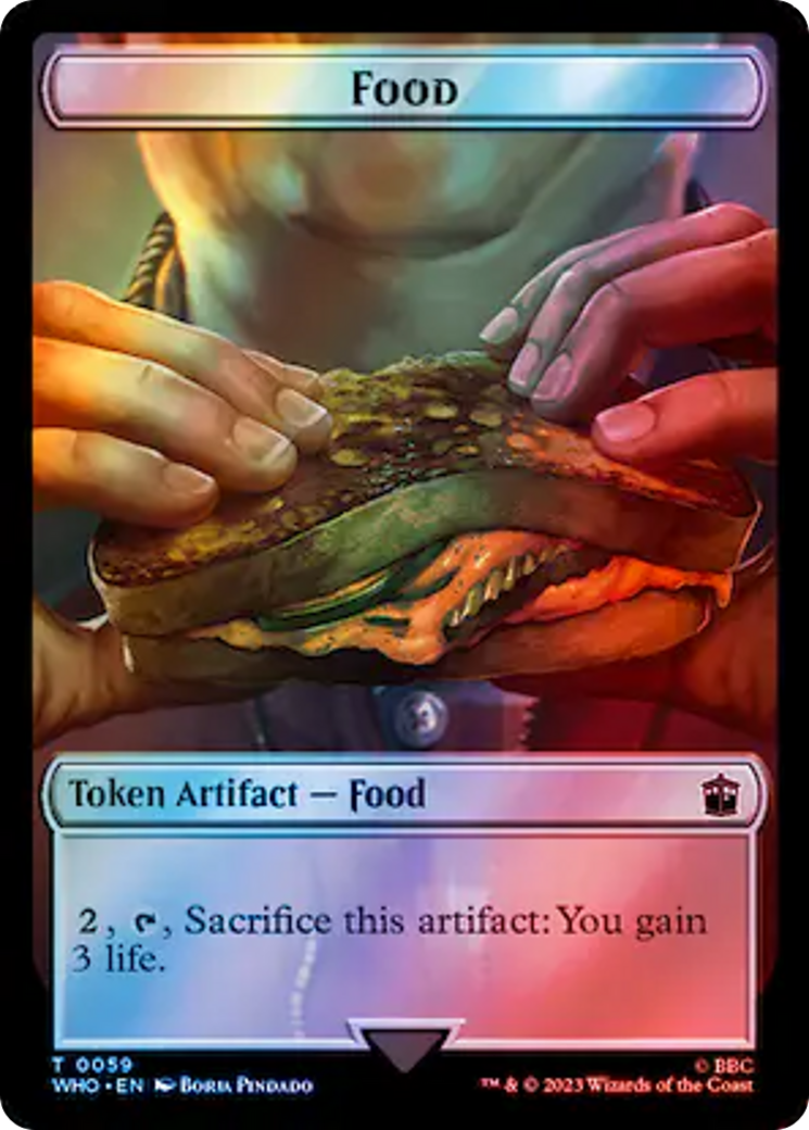 Alien Rhino // Food (0059) Double-Sided Token (Surge Foil) [Doctor Who Tokens] - The Mythic Store | 24h Order Processing
