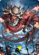 Atsushi, the Blazing Sky 2 Art Card (Gold-Stamped Signature) [Kamigawa: Neon Dynasty Art Series] - The Mythic Store | 24h Order Processing