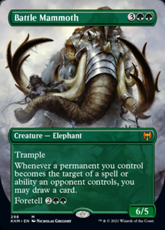 Battle Mammoth (Borderless Alternate Art) [Kaldheim] - The Mythic Store | 24h Order Processing