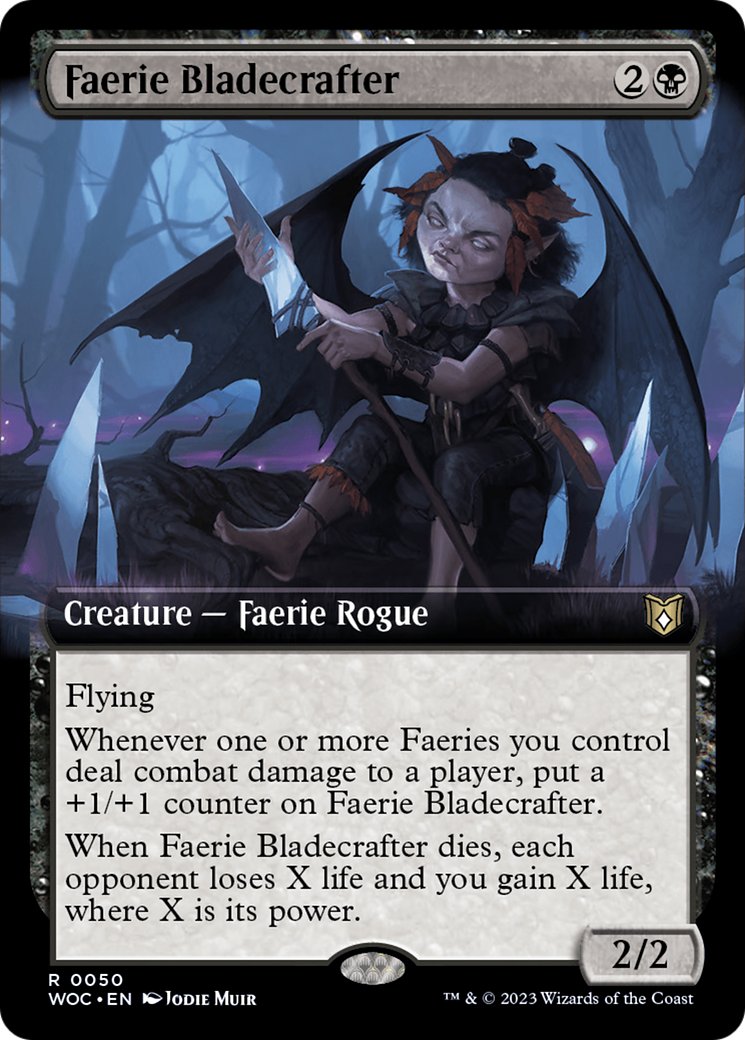 Faerie Bladecrafter (Extended Art) [Wilds of Eldraine Commander] - The Mythic Store | 24h Order Processing