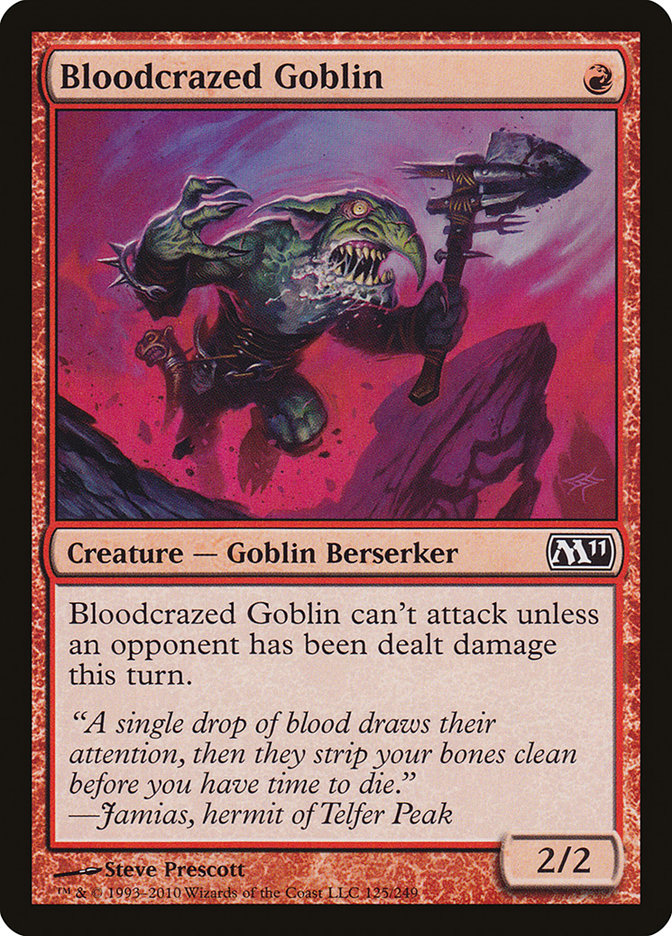 Bloodcrazed Goblin [Magic 2011] - The Mythic Store | 24h Order Processing