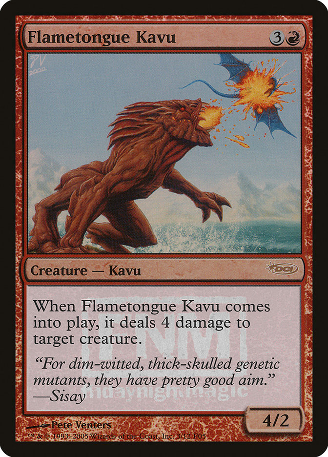 Flametongue Kavu [Friday Night Magic 2005] - The Mythic Store | 24h Order Processing